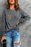 Women's Casual Crew Neck Christmas Pullover Cotton Blend Sweatshirt