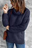 Women's Long Sleeves Turtleneck Sweater Loose Oversized Casual Sweater Pullover Top
