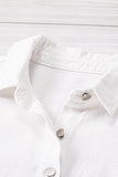 Womens Leopard Contrast Denim Jackets Boyfriend Oversized Blouses Tops