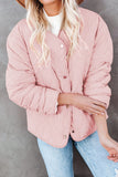 Womens Solid Buttoned Double-sided Coat