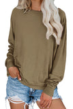 Women's Casual Crew Neck Christmas Pullover Cotton Blend Sweatshirt