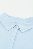 Textured Solid Color Basic Shirt for Women