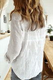 Textured Solid Color Basic Shirt for Women