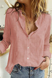 Textured Solid Color Basic Shirt for Women
