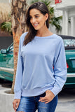 Women's Casual Crew Neck Christmas Pullover Cotton Blend Sweatshirt