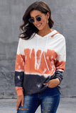 Gradient Hooded Sweatshirts for Women Long Sleeve Pullover Hoodie