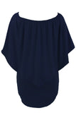 Robe Mini Poncho Noire Superposée à Plusieurs Pansements