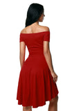 Womens Off the Shoulder Skater Dress