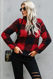Checkered Half Zip Pullover