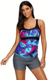 Haut de tankini camisole imprimé abstrait