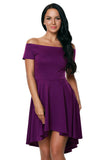 Womens Off the Shoulder Skater Dress