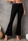 Womens Vintage Casual Pocket Flared Jeans