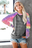 Women Long Sleeve Crewneck Pullover Camo Print Sweatshirts