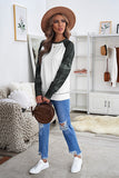Women Long Sleeve Crewneck Pullover Camo Print Sweatshirts