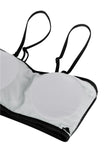 Sexy Removable Strap Bandeau High Waisted Bikini 2 Piece Swimsuit