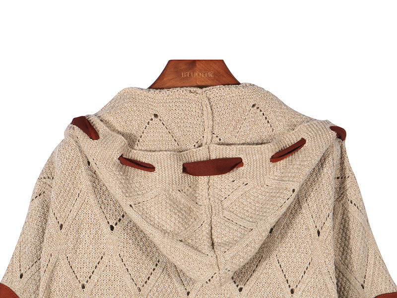 Womens Crochet Open Front Long Sleeve Oversized Cardigan