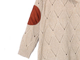 Womens Crochet Open Front Long Sleeve Oversized Cardigan