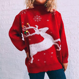 Women's Ugly Christmas Sweater Holiday Reindeer Snowflake Jumper