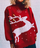 Women's Ugly Christmas Sweater Holiday Reindeer Snowflake Jumper