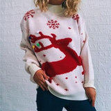 Women's Ugly Christmas Sweater Holiday Reindeer Snowflake Jumper