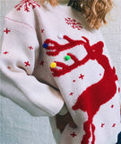 Women's Ugly Christmas Sweater Holiday Reindeer Snowflake Jumper