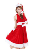 Sexy Red Ball Belt Halter Santa Costume Women