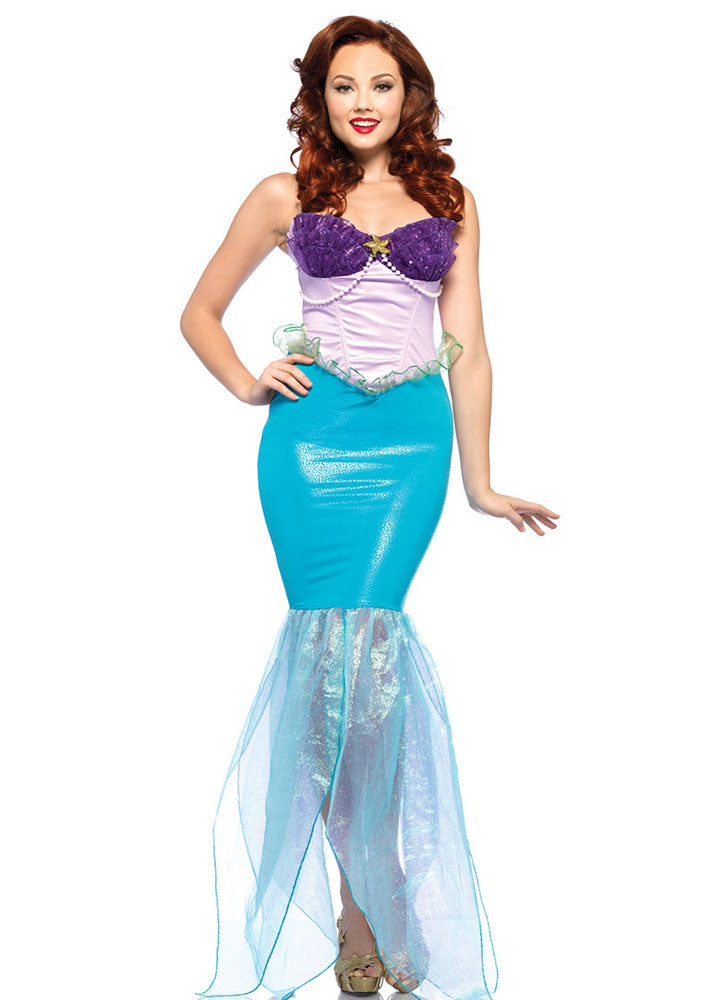 Fancy Adult Wet Look Princess Mermaid Costume