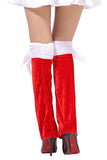 Cute Bows Jambières de Noël pour adultes Blanc