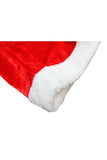 Joli chapeau de Noël en velours à pompons et cape rouge