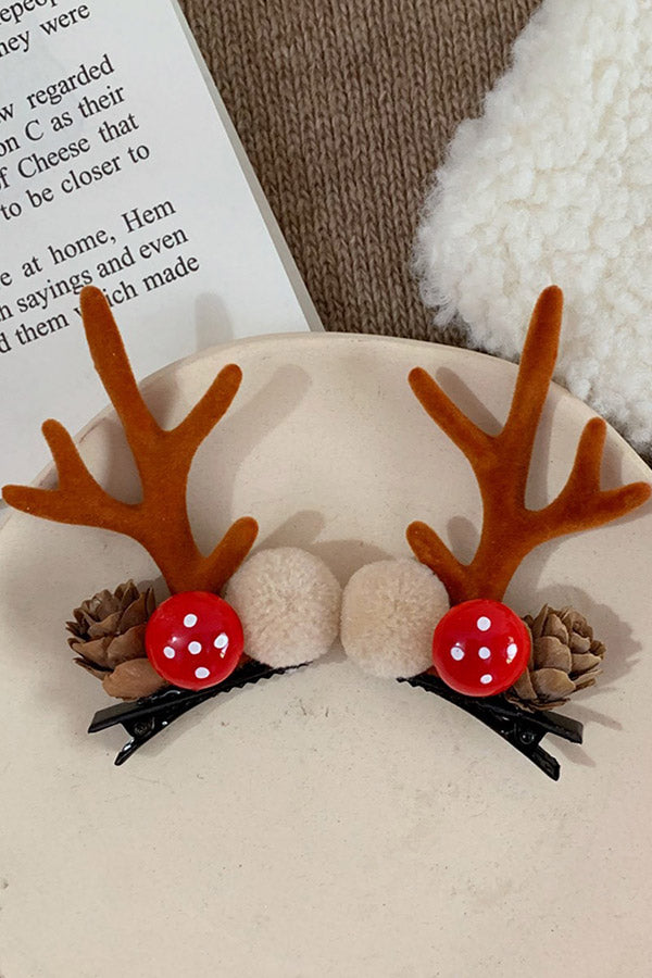 Reindeer Antler Decor Hair Pins