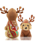 Reindeer Cosplay Christmas Elk Costume For Dog Puppy