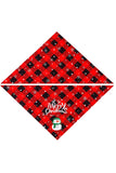 Christmas Plaid Dog Bandanas Reversible Triangle Bibs