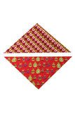 Dog Bandana Christmas Balls Print Pet Scarf