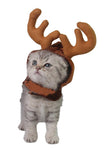 Xmas Reindeer Costume Hat For Kitten Puppy