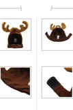 Xmas Reindeer Costume Hat For Kitten Puppy