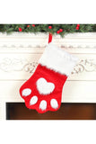 Fluffy Animal Paw Christmas Stocking Fireplace Hanging Decor