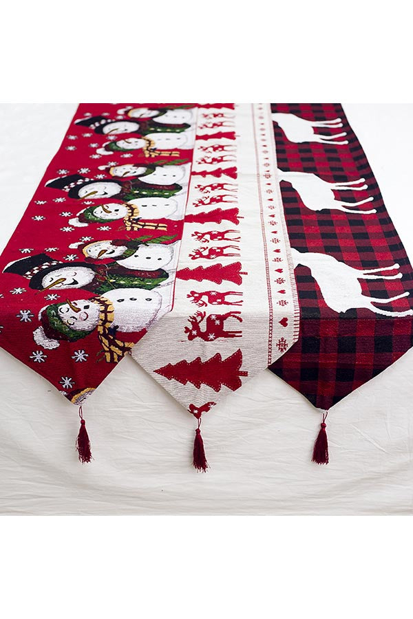 Snowman Table Runner Christmas Tablecloth