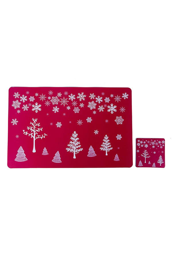 Dining Table Mats Christmas Tree Print Placemat