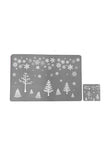 Grey Placemats Christmas Tree Table Place Mat
