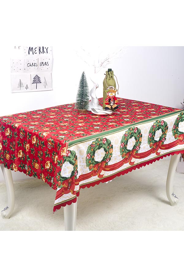 Garland Print Table Cover Home Decoration For Xmas Party Holiday