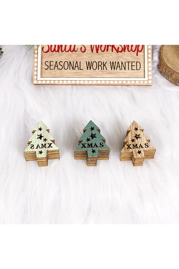 Christmas Tree Wooden Ornaments Slices