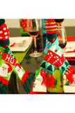 Décoration tricotée de couverture de bouteille de vin d'arbre de Noël