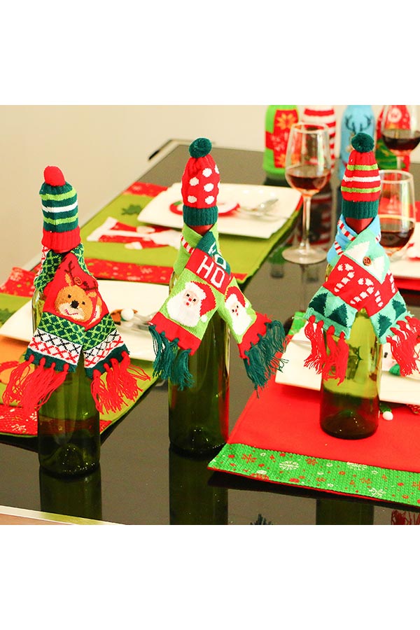 Couvre-bouteilles de vin moche de Noël drôle de renne