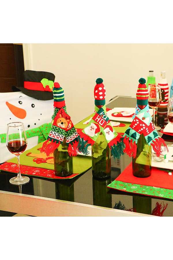 Santa Claus Wine Bottle Covers Decoration For Xmas