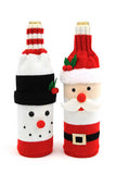 Couverture de bouteille de vin de chandail de Noël de bonhomme de neige