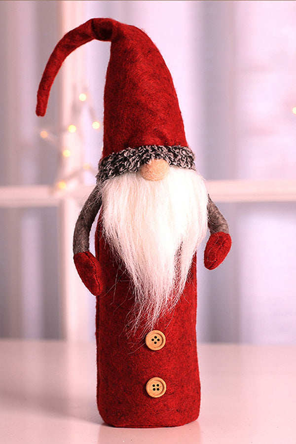 Christmas Gnomes Wine Bottle Decoration For Home Holiday