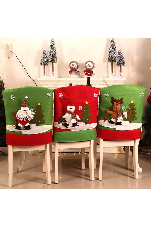 Couverture de chaise de Noël du père Noël pour la fête à la maison