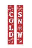 Snowflake Christmas Porch Sign Outdoor Decor