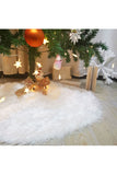 Décoration de festival de jupe de sapin de Noël moelleux blanc