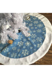 48 Inches Snowflakes Print Tree Skirt Xmas Decoration